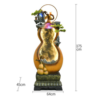 Ornements d'eau qui coule de gourde pour attirer la richesse bureau salon Feng Shui rocaille paysage d'eau haut de gamme Style national
