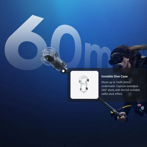 Cámara Deportiva Inst360 X5 Invisible Dive Bundle 4K Resistente al Agua con Gran Angular de 180°, Visión Nocturna, Seguimiento Facial, Sin Tarjeta SD, Cámara 360 - Product Image 3