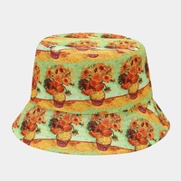 Sombrero de cubo de moda Unisex bordado 3D diseño de grafiti Reversible Vintage sombrilla Hip-Hop impreso Cloche sombrero para verano al aire libre