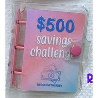 1000 Dollar Herausforderung sbuch Pocket Loose Leaf Cash Envelope 3 Ring Money Organizer Inhaber Mini Binder für Spar herausforderung