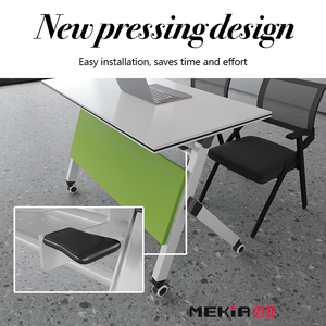 Mesas de Escritório Portáteis Módulo de Mobiliário de Escritório em Madeira Mesa Dobrável para Funcionários Mesa de Conferência para Sala de Treinamento - Product Image 2