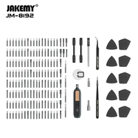 JM-8192 Kit de tournevis magnétique multi-embouts de 180 pièces pour réparation de téléphones portables - Trousse d'outils de précision manuelle OEM en plastique