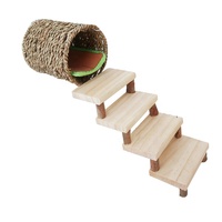 Accessoires de cage pour animaux de compagnie Hamsters Gerbilles Rat Petits animaux Escalade Jouets à mâcher Hamster Échelle en bois Pont Hamac Facile à installer