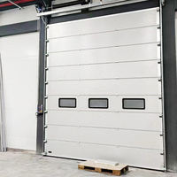Puerta de Almacén Industrial Seccional Vertical de Alta Seguridad con Motor Lateral Americano Duradero, Paneles Aislados y Ventanas