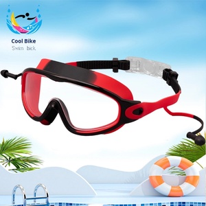 <b>Large</b> <b>Frame</b> Silicone Earplugs for Men Women Children New HD Waterproof Anti-Fog Outdoor Swimming Goggles - Product Image 3