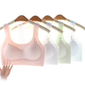 <span class=keywords><strong>Bralette</strong></span> de niña Sujetador de cabestrillo de desarrollo de patrón sólido sin cables transpirable fino <span class=keywords><strong>para</strong></span> <span class=keywords><strong>adolescentes</strong></span> con copa fija de cinturón ancho - Product Image 1
