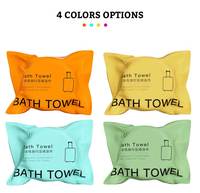 Toalla de baño de compresión Toalla desechable Absorción de agua Toalla facial 70*140cm Toalla de baño portátil de algodón