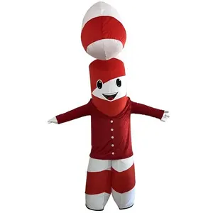 Hot Sale Inflatable Christmas Candy Cane Mascot Costume Walking 2m/2.6m/3m Adult Santa Claus Snowman Reindeer Moose For Stores