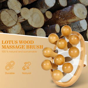 Sikat pemijat tubuh bantalan udara, pemijat tubuh kayu, sikat kering sirkulasi darah limfatik, menghilangkan kulit mati Shower Spa - Product Image 4