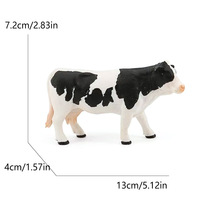 Modèle d'animal sauvage de simulation transfrontalier : Vache, Buffle, Rhinocéros, Takin, Vache Simmental Jaune - Jouet d'assemblage en PVC pour la cognition des enfants