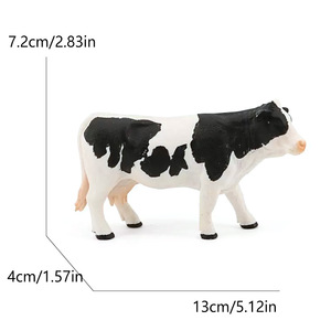 Modelo de vaca silvestre de simulación transfronteriza, búfalo, rinoceronte, <span class=keywords><strong>takin</strong></span>, vaca Simmental amarilla, PVC para ensamblaje y cognición infantil - Product Image 1