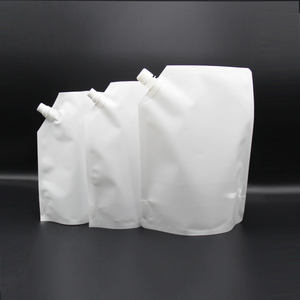 תווית לבנה לוגו מותאם אישית מודפס שקית spout תיק doypack קוסמטי אריזה עם פינה - Product Image 3