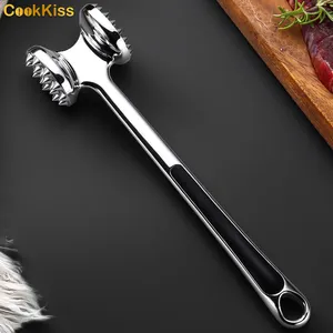 Ferramenta de Cozinha Doméstica 304 Aço Inoxidável Dual-Sided Manual Carne Martelo Carne Bife Amaciante Pounder Piercing Hole Breaker