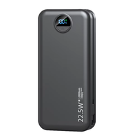 Adaptateur de batterie externe 22,5 W 20000 mAh avec prise, station de charge portable, charge rapide USB C, chargeur de batterie