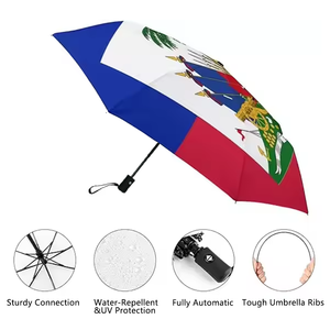 Parapluie de voyage pliable portable à ouverture/fermeture automatique, personnalisé avec impression UV, haute qualité, avec panneaux personnalisés, vente en gros - Product Image 5