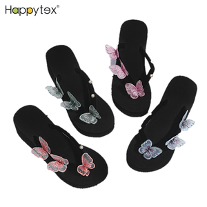 Moda <span class=keywords><strong>tacco</strong></span> zeppa <span class=keywords><strong>con</strong></span> suola spessa farfalla <span class=keywords><strong>infradito</strong></span> pantofole da <span class=keywords><strong>donna</strong></span> nuovi stili 2024 sandali antiscivolo per spiaggia - Product Image 6