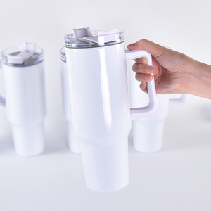 Mug de voyage isotherme en acier inoxydable 20 oz avec poignée, motif cœur, entrepôt USA - Product Image 5