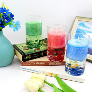 Velas Aromáticas Artísticas Coloridas en Frascos de Vidrio con Cera de Gel, Aroma de Aromaterapia, Forma de Flor, Sin Humo, Estilo Moderno, Decoración Navideña para el Hogar - Product Image 5