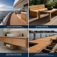 Contrachapado Marino de Madera de 18mm/9mm 4x8 BS1088, Impermeable, Grado E0, Superficie de Melamina Ecológica para Construcción de Embarcaciones
