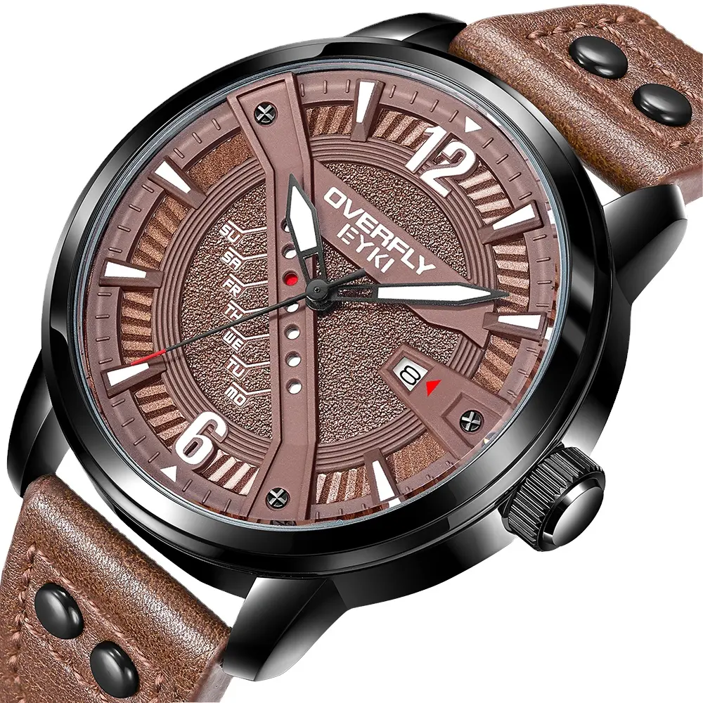 Luxury Men Sports Watches Quartz Date Clock Casual Leather Wrist Watch relojes hombre