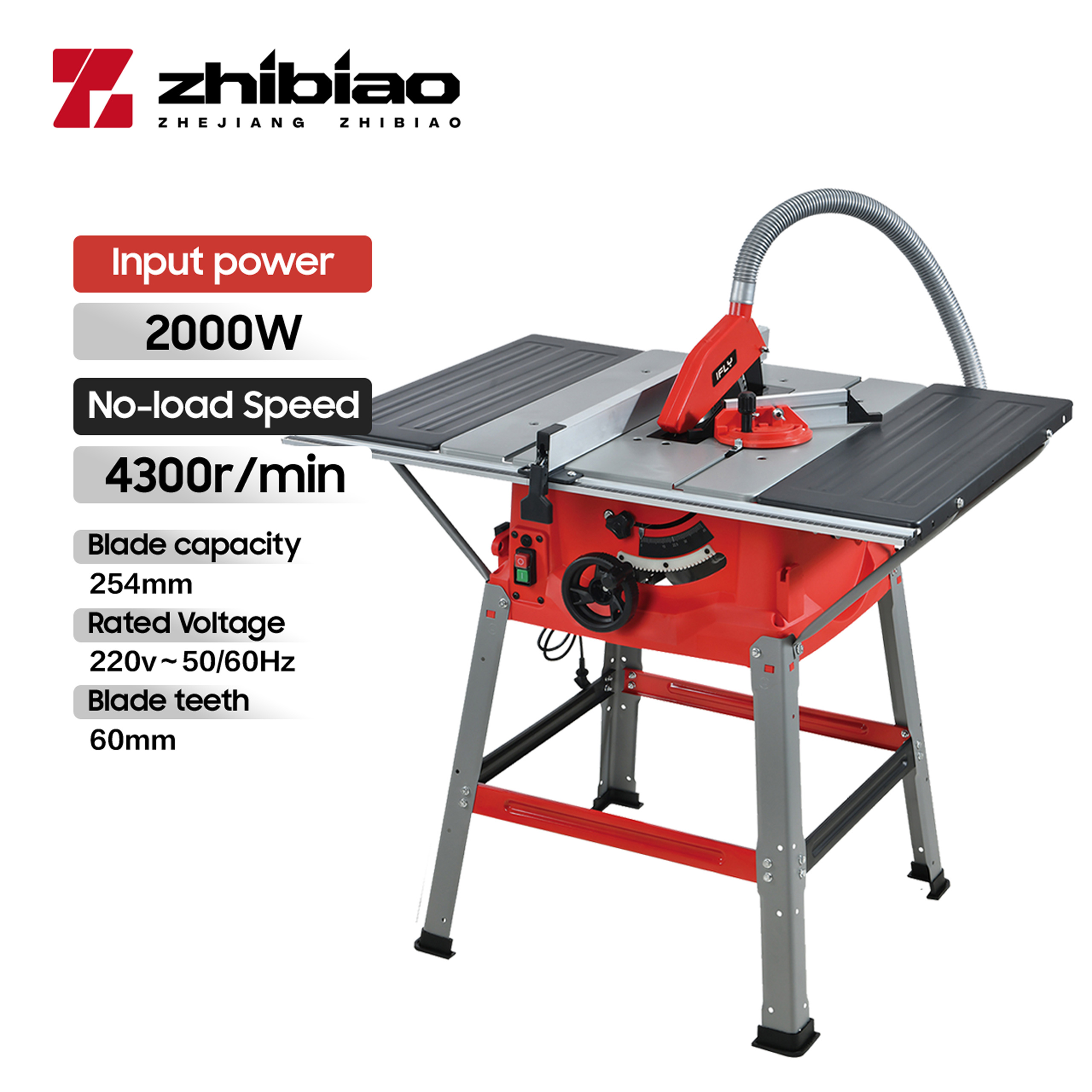 10 Inch Woodworking Table Saw - High Power Cutting Machine