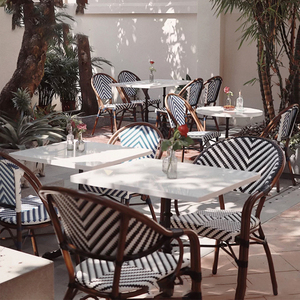 Pháp ngoài trời bàn ghế cà phê cửa hàng Retro PE mây bàn ghế Homestay sân vườn ngoài trời đồ nội thất - Product Image 4