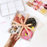 Clear Plastic Folded Donut Packaging Box Wholesale Custom Transparent Box with 4 6 9 Holders Dessert Pastry for Bakery