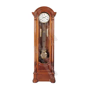 Grandfather Floor Wooden Clock select hardwoods veneers ensuring its durability long-lasting beauty. The golden oak finish