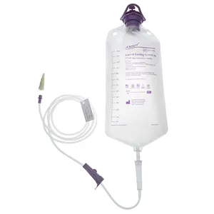 Nasojejunal Feeding Tube Medical Disposable Infant And Adult Gravity 500ml 1200ml Enfit Enteral Feeding Bag Container Set