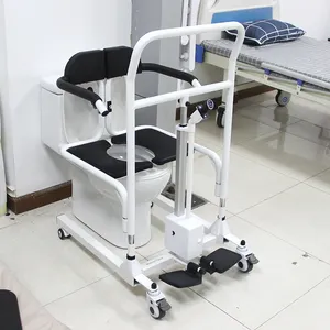 Silla con inodoro de transferencia de elevación automática para pacientes, silla de transferencia, silla de baño eléctrica para transferencia de pacientes