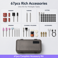 Kit de stylo graveur sans fil mini professionnel 22000 tr/min sans balais 65 pièces pour la gravure et le polissage de bijoux, métal, bois, verre
