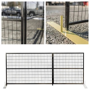 Panneau de clôture temporaire mobile en acier, design moderne, 6 à 8 pieds, étanche, pour construction extérieure, Australie, Canada - Product Image 2