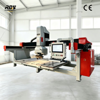 RBB HQ-3220D Découpeuse à pont à cinq axes avec ventouse pour pierre, routeur CNC 29KW 3200mm Max, machine à pierre haute productivité