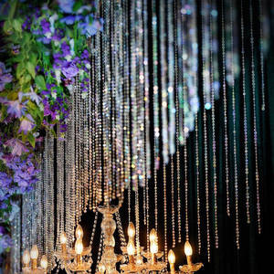 LK20191023-18 10mm Irisé clair AB cristal acrylique perles guirlande pour la décoration <span class=keywords><strong>de</strong></span> mariage - Product Image 1