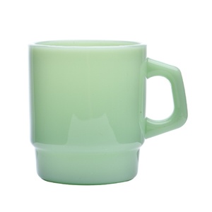 Tasse à thé en verre opaque couleur jade, tasse à café en verre borosilicate <span class=keywords><strong>de</strong></span> haute qualité avec poignée - Product Image 5