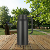 Bouteille d'eau à double paroi sous vide en acier inoxydable, gourde isotherme grande capacité, anti-fuite, sans BPA, pour le sport, les voyages et les activités de plein air