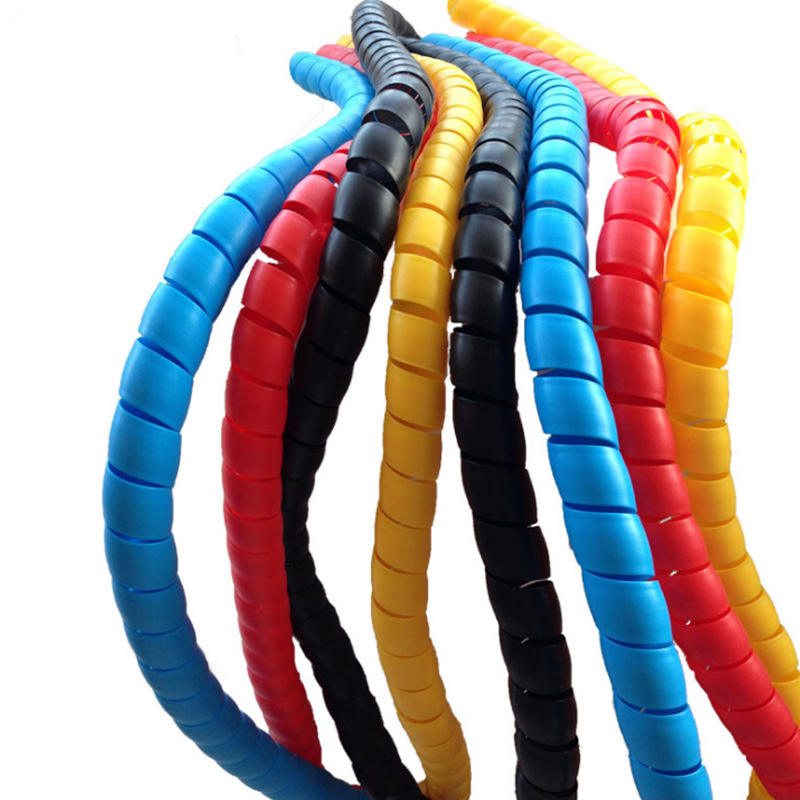 Пластиковый спиральный шланг, защитная крышка, нейлоновый шланг высокого давления, различные цвета, механическая спиральная Защитная крышка