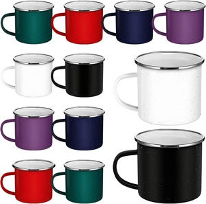 Mug en émail personnalisé avec logo, tasse à café par sublimation, pour le camping en plein air, les voyages, cadeau de Noël - Product Image 1