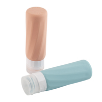 Ensemble de voyage écologique anti-fuite approuvé par la TSA en 4 pièces de 90 ml, kit de flacons de toilette en silicone pour avion