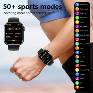 Новинка, спортивные Смарт-часы с ЖК-экраном 1,91 дюйма для мужчин и женщин с поддержкой bluetooth 5,3 и функцией измерения глюкозы в крови