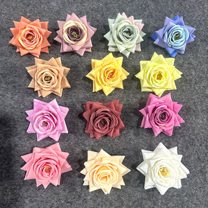 Têtes de roses artificielles en soie, fleurs réalistes pour décoration de mariage, accessoires de remise de diplôme, décoration intérieure, moulage par injection, rose à coins YC - Product Image 2