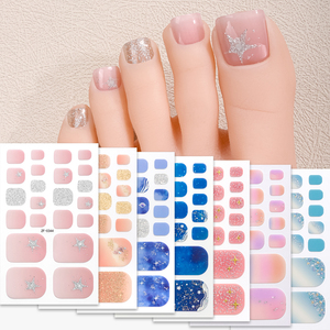 Tiras Adhesivas <span class=keywords><strong>para</strong></span> <span class=keywords><strong>Uñas</strong></span> <span class=keywords><strong>de</strong></span> Gel con Diseño Floral, Adhesivos 3D con Purpurina, Envolturas Completas <span class=keywords><strong>de</strong></span> Gel <span class=keywords><strong>para</strong></span> <span class=keywords><strong>Uñas</strong></span>, Sin Necesidad <span class=keywords><strong>de</strong></span> Hornear - Product Image 3