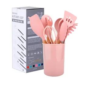 Bestseller 12-teiliges Küchenzubehör Spatula-Lebensmittel-Silikon-Küchenutensilien-Set