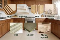 Lemari Dinding Modular Kayu Pinus Solid RTA Modern Minimalis dengan Engsel Soft Close