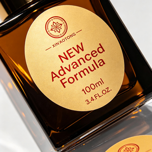 Étiquette autocollante personnalisée en feuille d'or à chaud, imperméable, imprimée pour l'emballage de parfums, cosmétiques et produits de beauté, vente en gros - Product Image 2