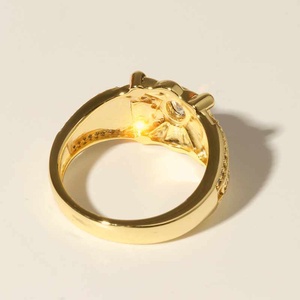 Hot Sale Fashion <span class=keywords><strong>Saudi</strong></span> Goldschmuck Pfändbarer 18 Karat <span class=keywords><strong>Gold</strong></span> Herren <span class=keywords><strong>ring</strong></span> Vergoldeter simulierter Edelstein Big <span class=keywords><strong>Ring</strong></span> - Product Image 4