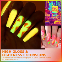 Gel Poly Luminescent OEM Marque Privée 12 Couleurs UV Néon pour Extension d'Ongles 15g Vente en Gros Très Demandé Longue Durée
