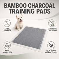 Almohadillas de Entrenamiento para Mascotas Ecológicas de Carbón de Bambú, Súper Absorbentes, a Prueba de Fugas, Control de Olores, Desechables, para Orina de Perro, OEM