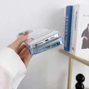 Per <span class=keywords><strong>iPhone</strong></span> <span class=keywords><strong>14</strong></span> cavalletto in metallo <span class=keywords><strong>custodia</strong></span> trasparente Cover Skin Luxury Clear Appl <span class=keywords><strong>custodia</strong></span> per telefono per iPhone14 <span class=keywords><strong>custodia</strong></span> 11 12 13 Pro Max - Product Image 5