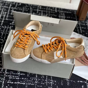 Nouveauté 2025 : Chaussures plates en toile de haute qualité pour hommes, style décontracté pour la marche en extérieur, et chaussures 'Dirty board' dorées tendance pour femmes. - Product Image 3